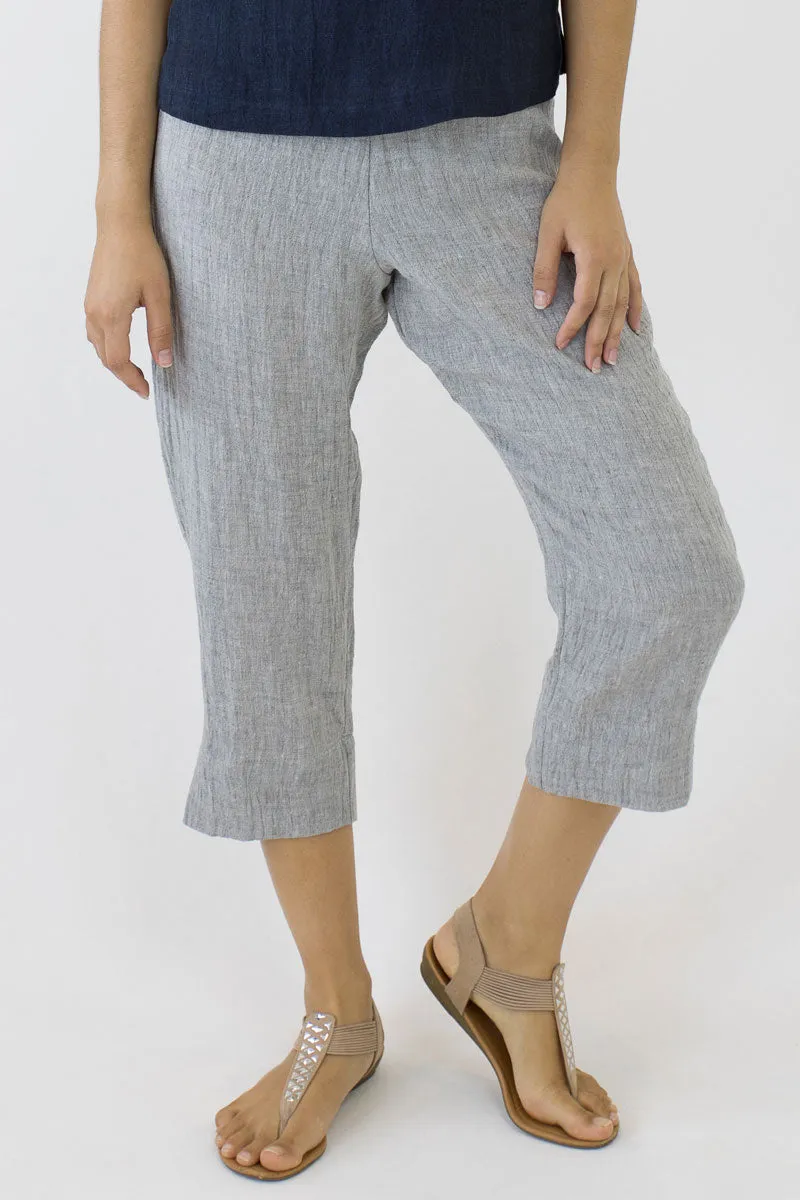 7/8 Length Pants in comfortable Crinkle Linen AC-06