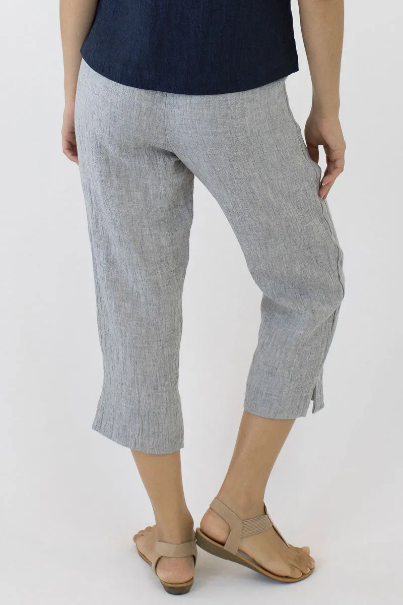 7/8 Length Pants in comfortable Crinkle Linen AC-06