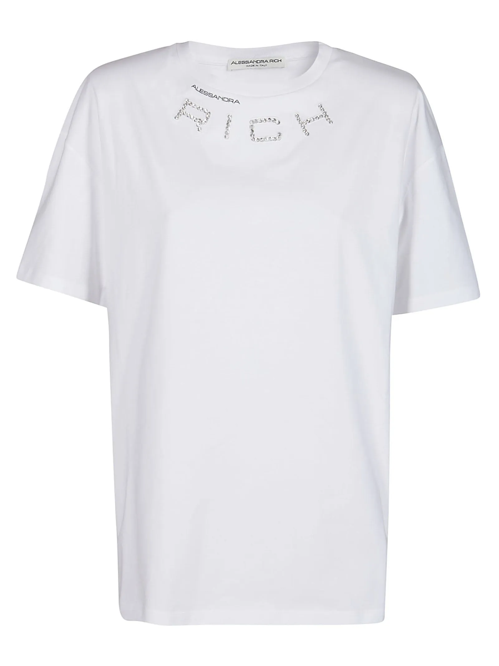 Alessandra Rich Crystal Embellished T-Shirt