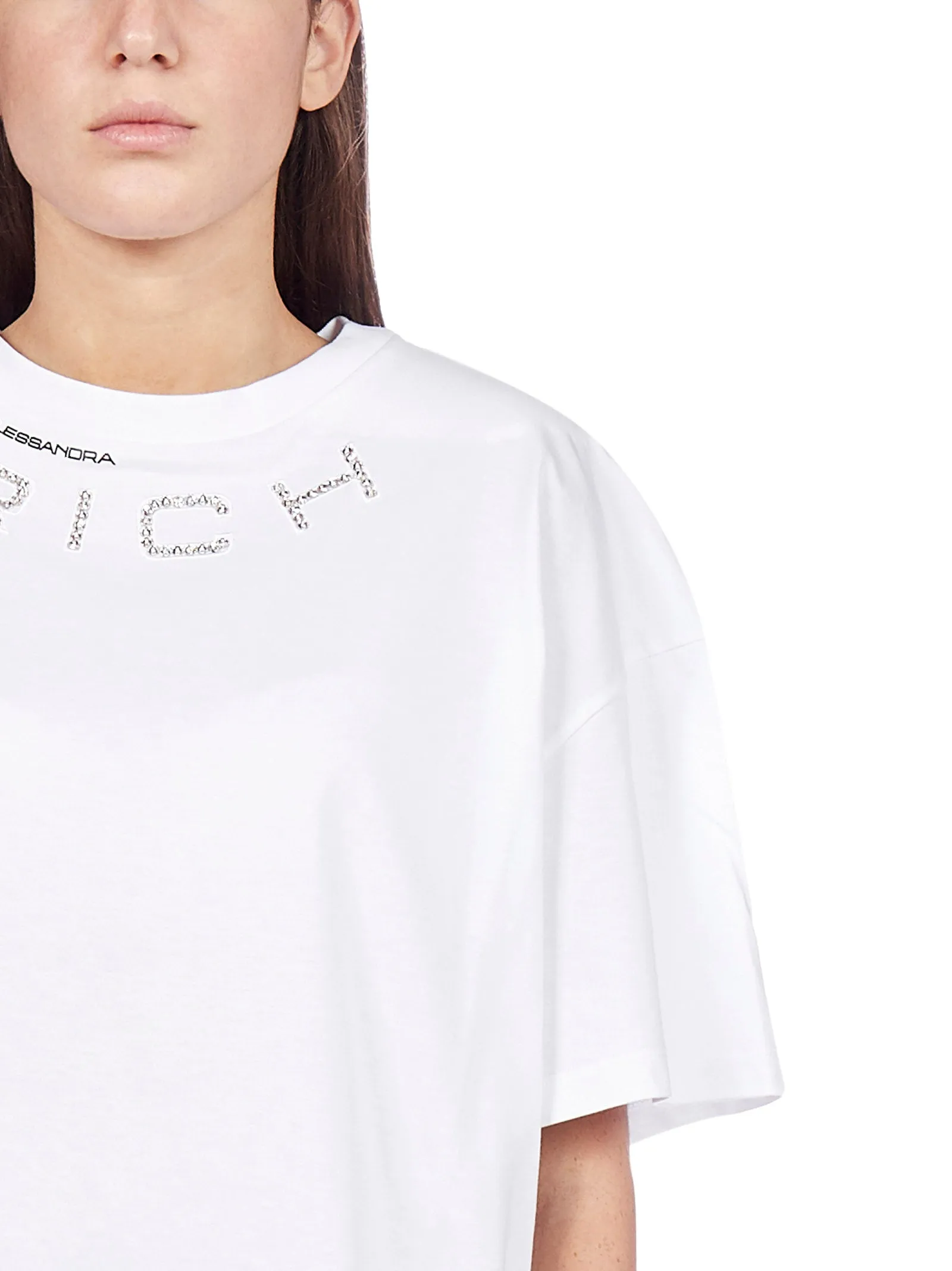 Alessandra Rich Crystal Embellished T-Shirt