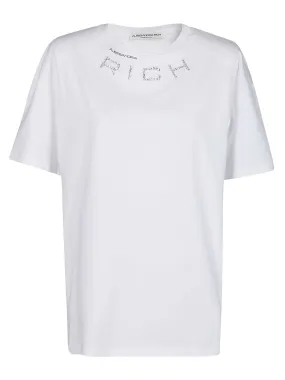 Alessandra Rich Crystal Embellished T-Shirt