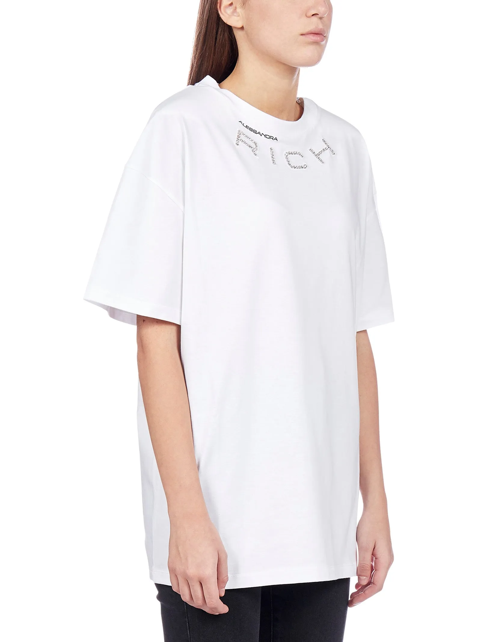 Alessandra Rich Crystal Embellished T-Shirt