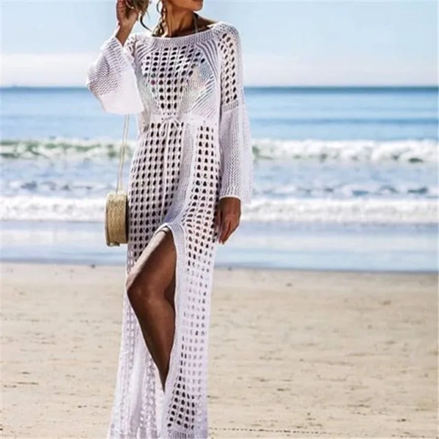 Ashore Swim Shop 2022 Crochet Tunic Beach Dress Cover-ups Summer Beach Dresses