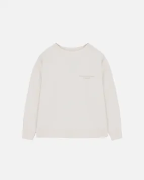 Basics Herringbone Knit Crewneck Cream