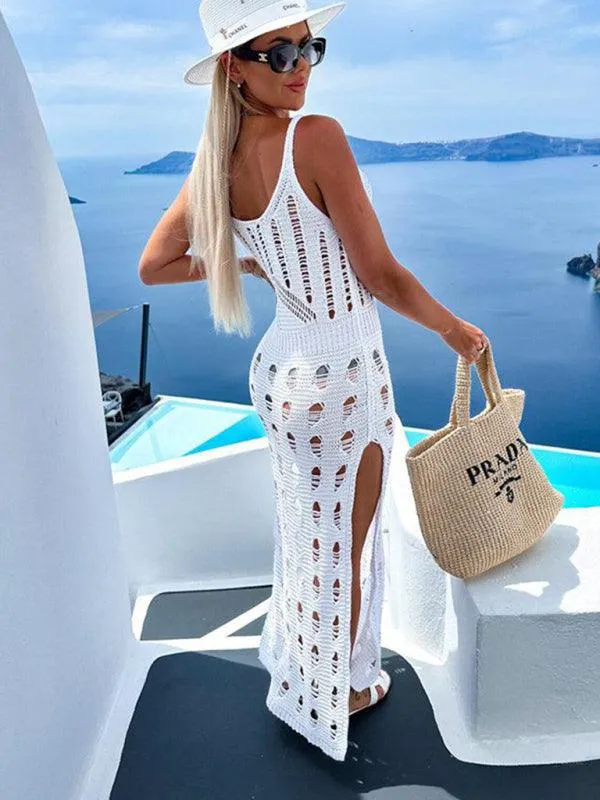 Beach Knitted Slim Slit Dress