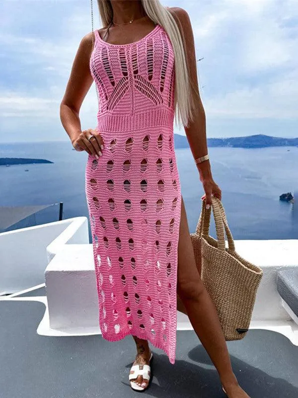 Beach Knitted Slim Slit Dress