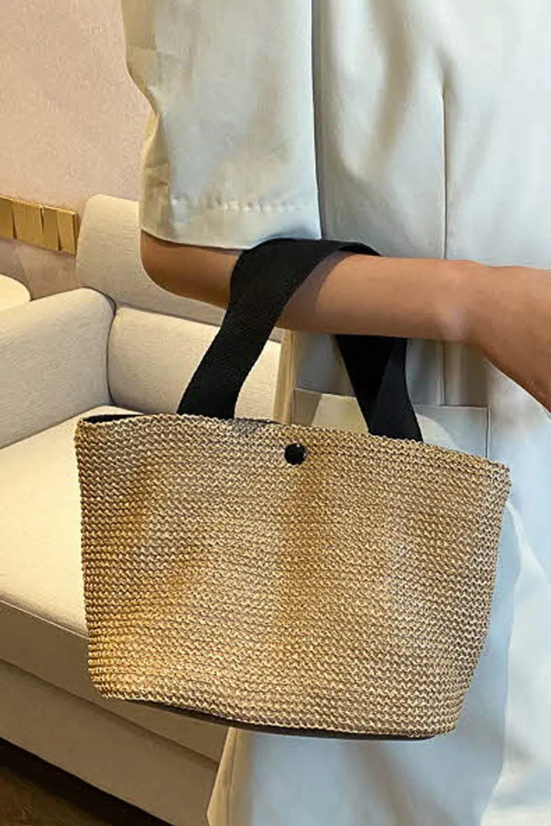 BEACH VACATION WOVEN STRAW BAG