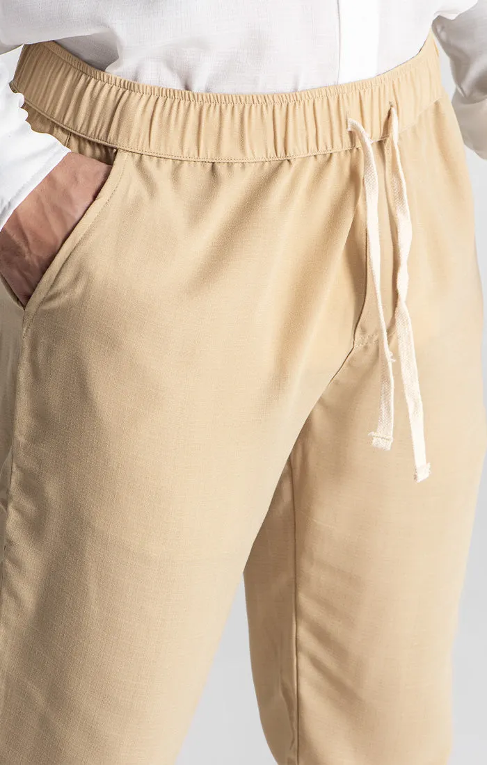 Beige Linen Pants