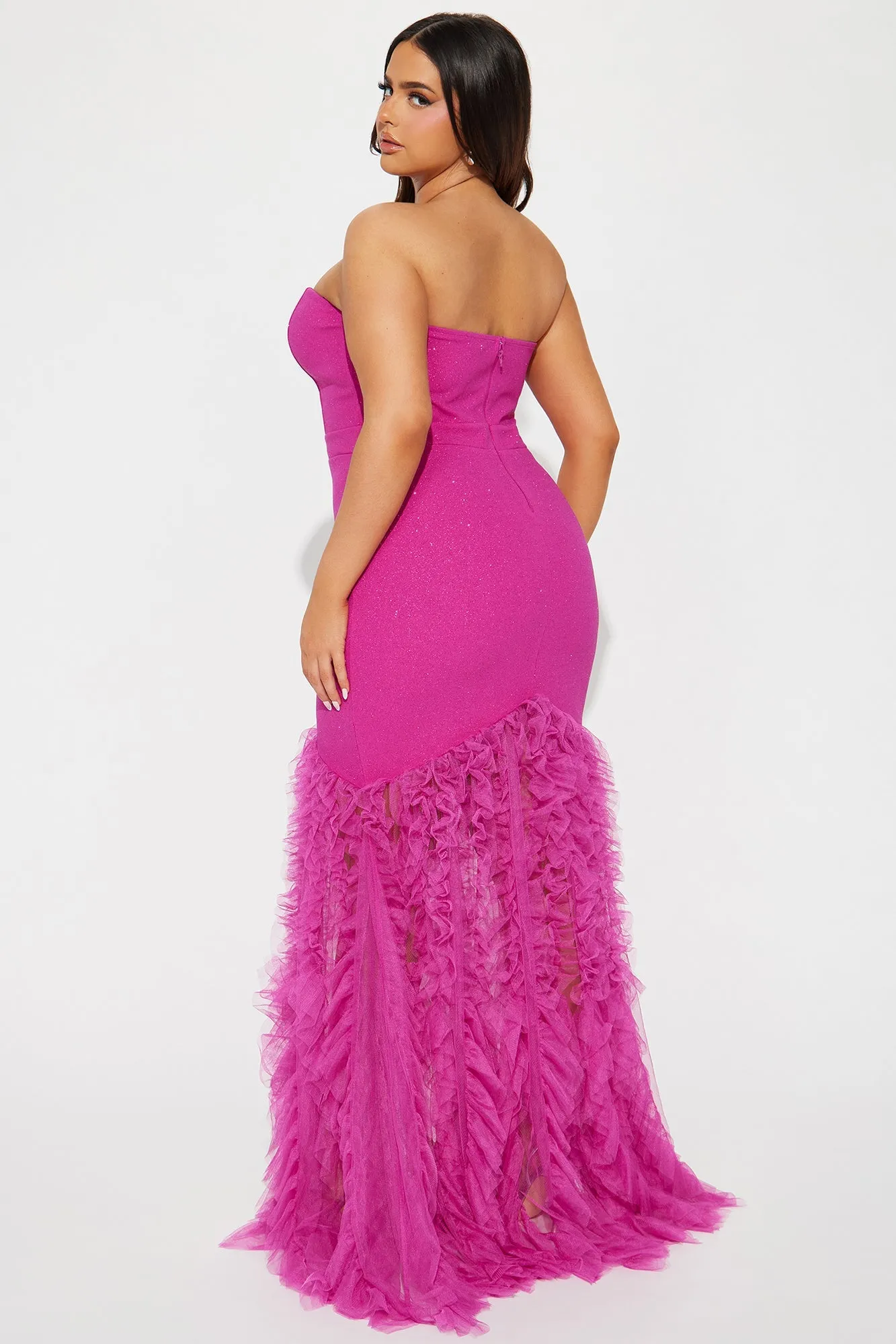 Bella Glitter Gown - Violet