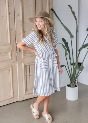 Belted Wrap Midi Dress - FINAL SALE