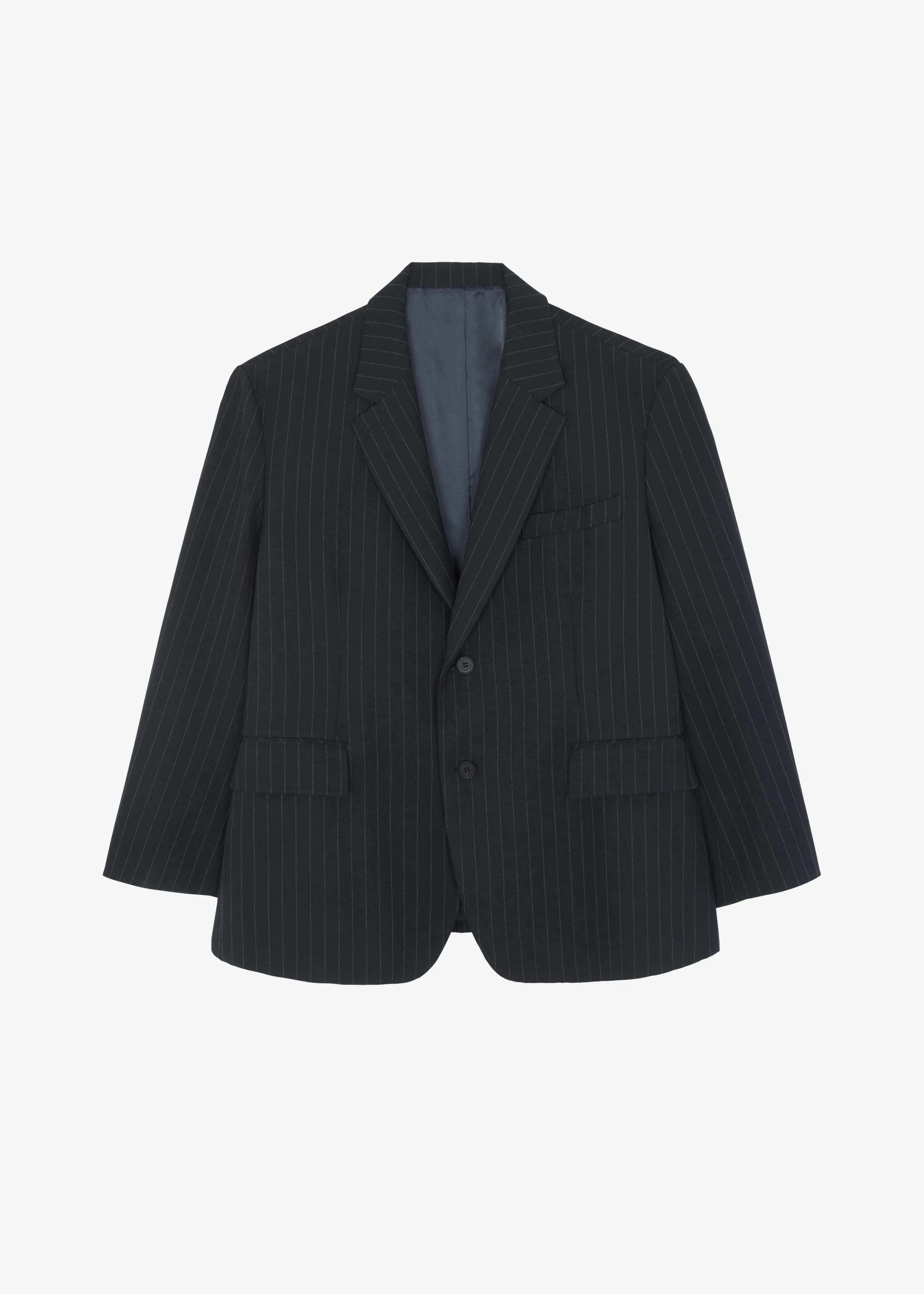 Beo Blazer - Charcoal/White Pinstripe