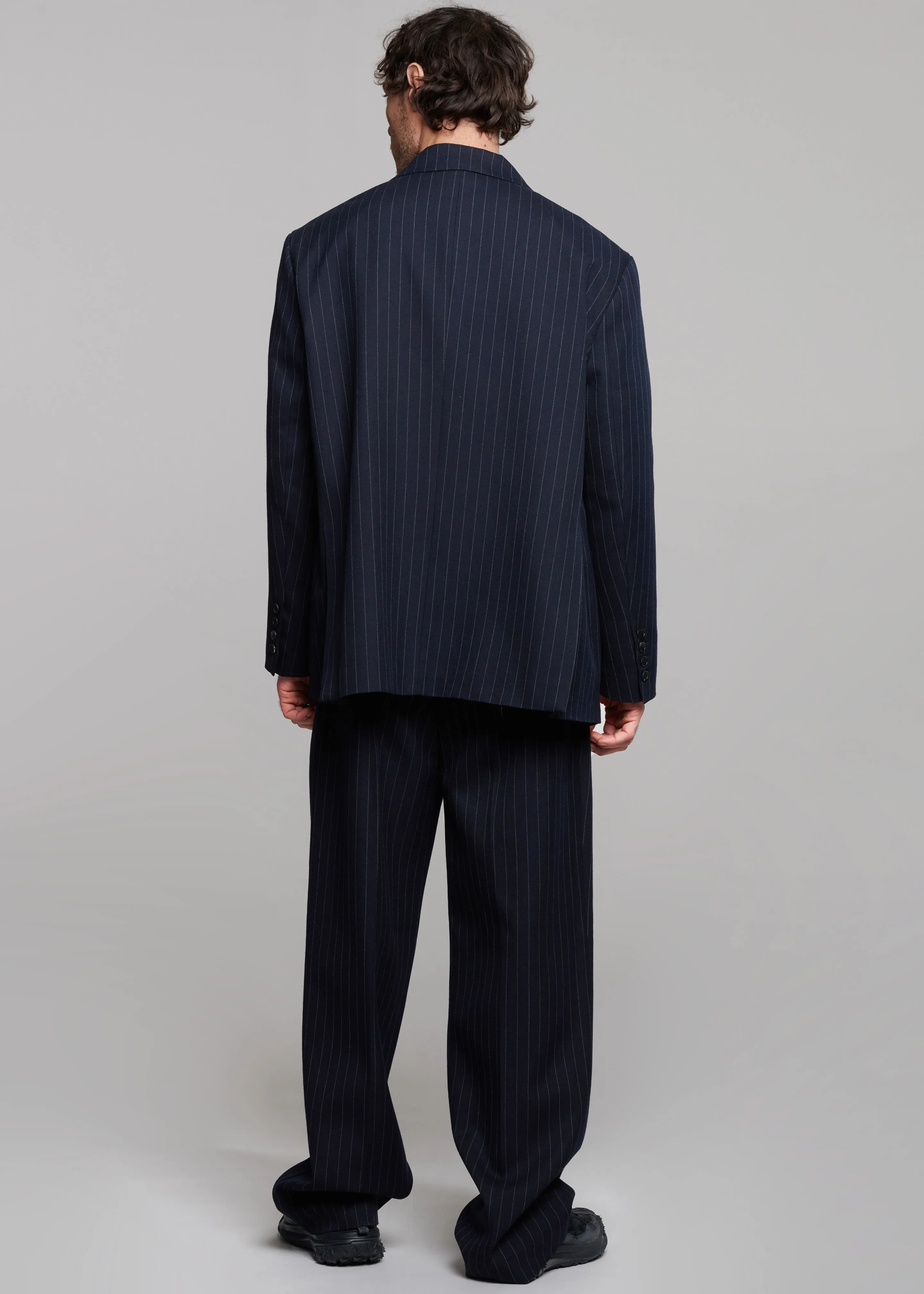 Beo Blazer - Navy/White Pinstripe