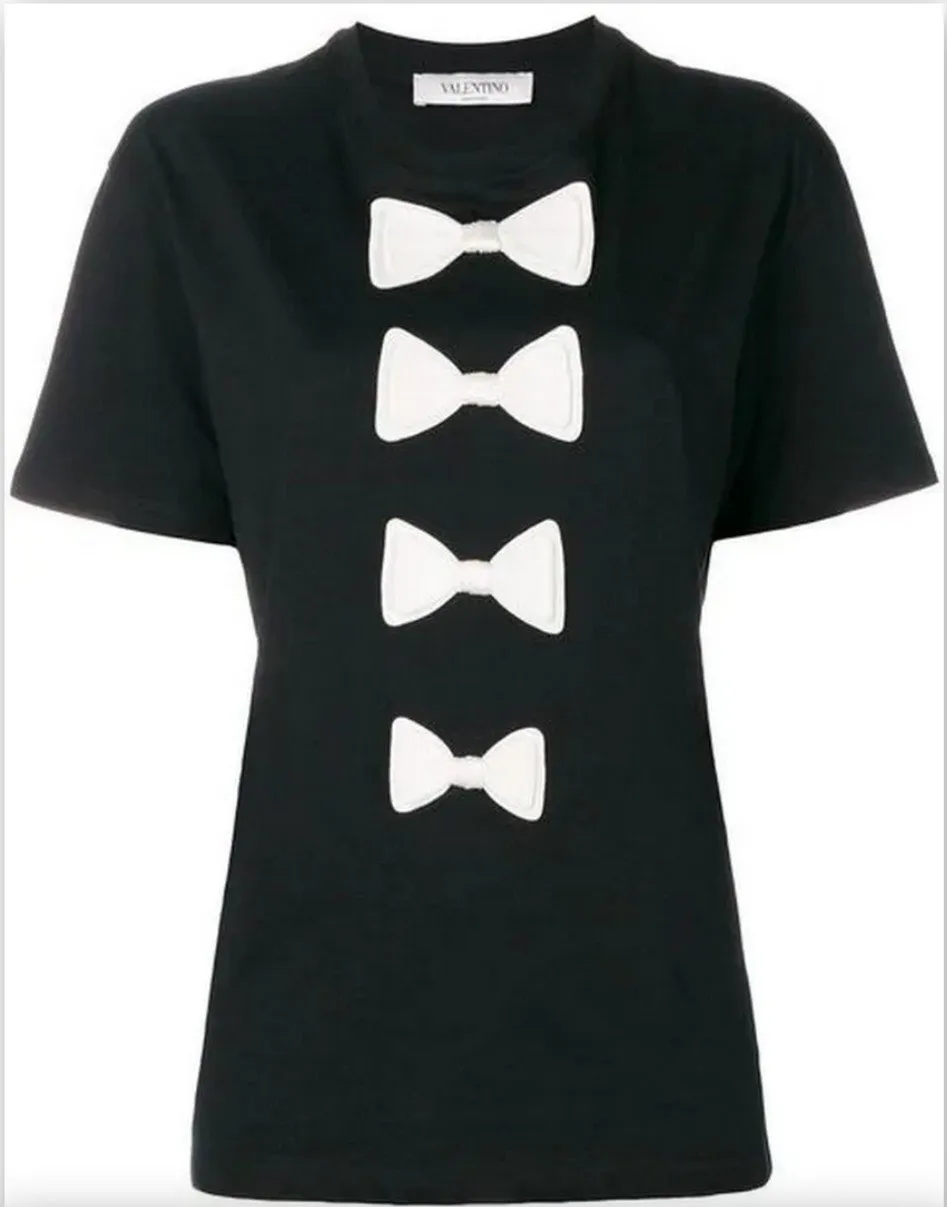 Bow-Embroidered T-Shirt