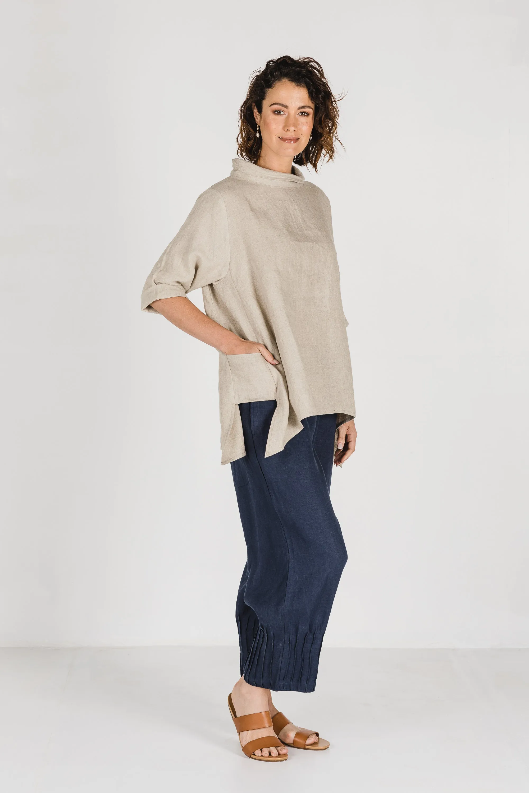 Caro Linen Top Natural