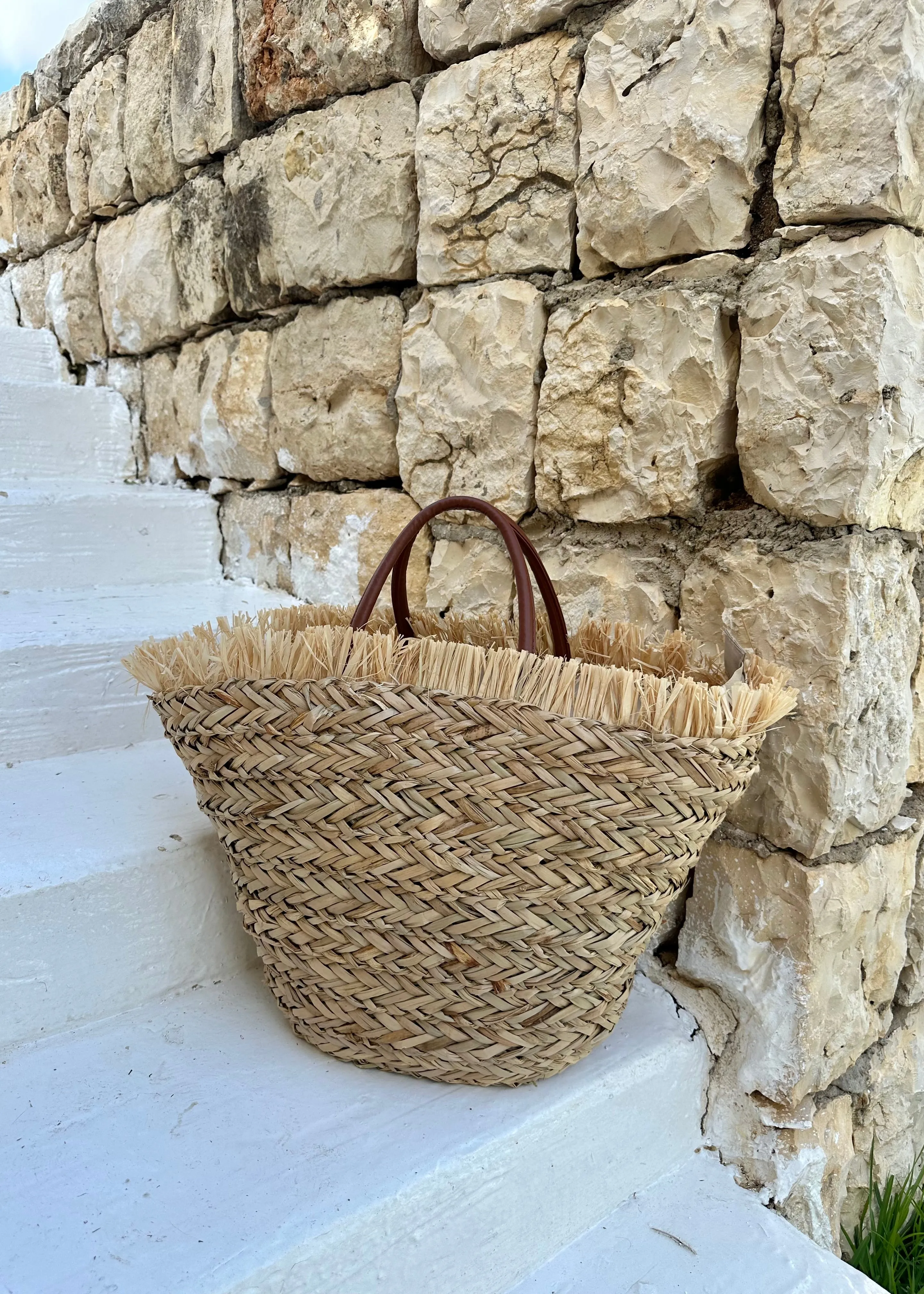 Caroline Straw Basket Bag