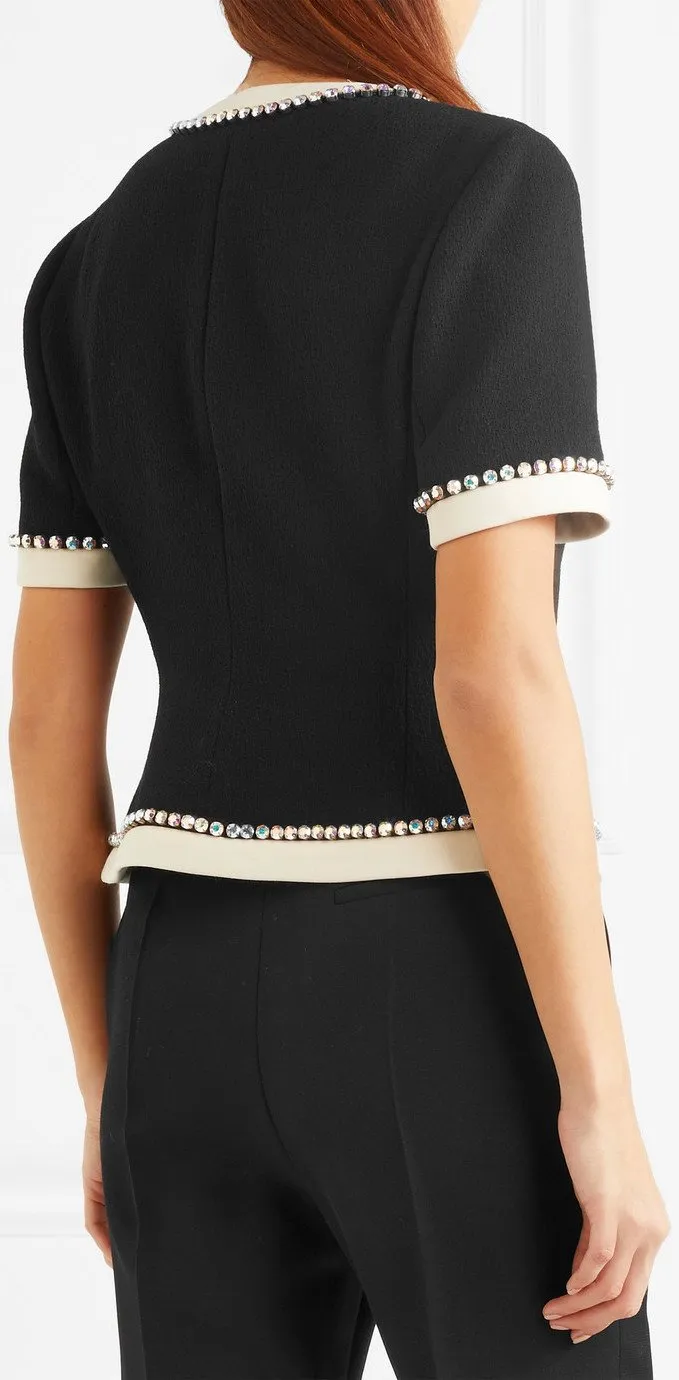 Crystal & Bow Embellished Top