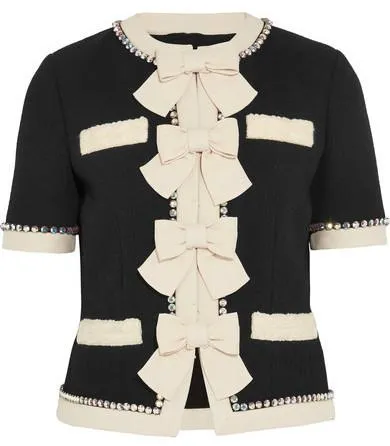 Crystal & Bow Embellished Top