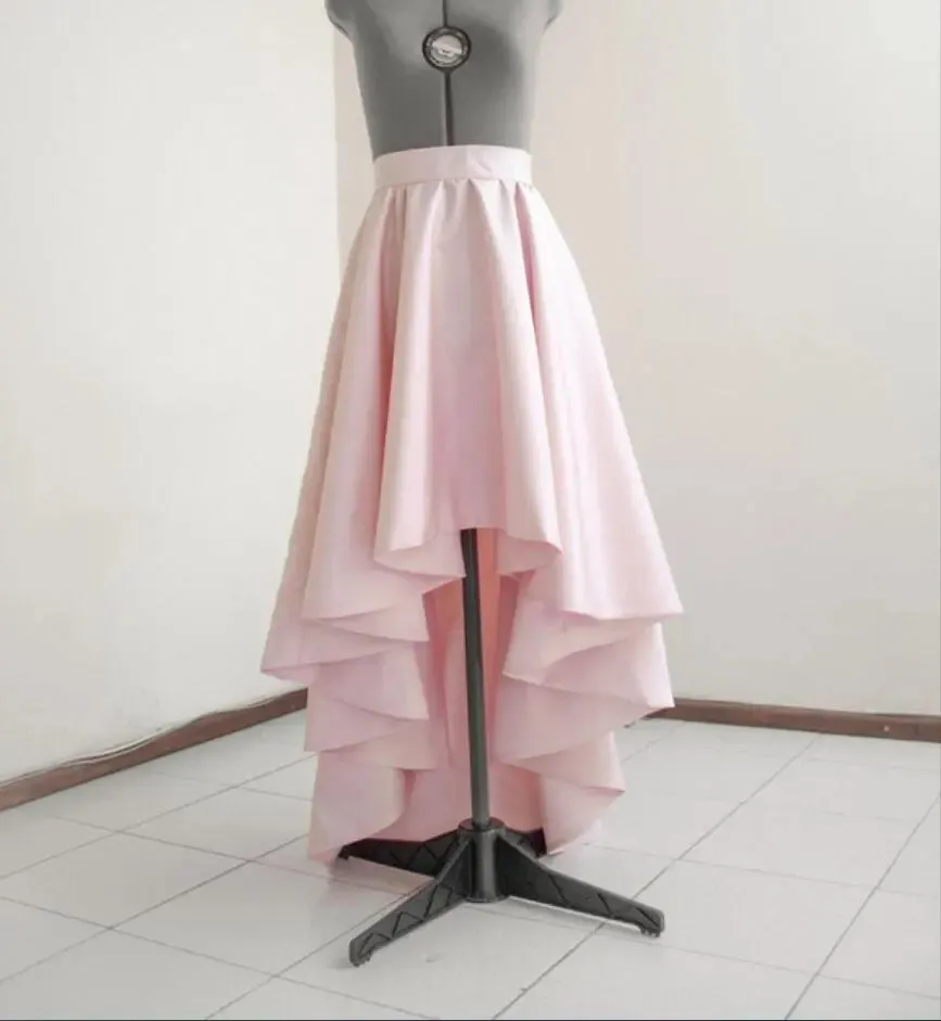 Custom Satin A Line Full High Low Wedding Skirt All Sizes/Colors