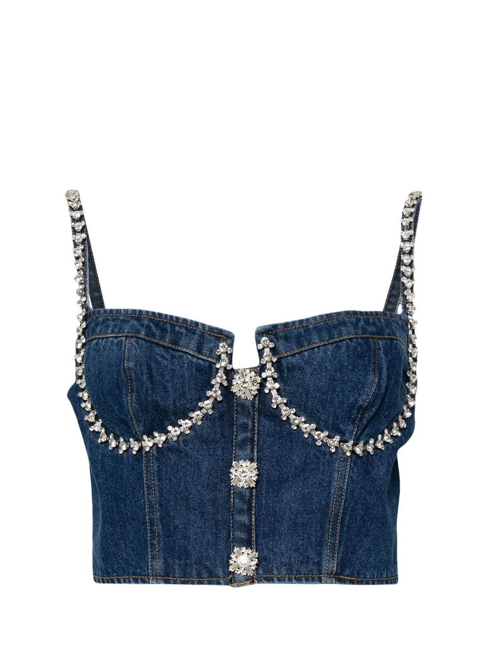 Diamante Denim Top