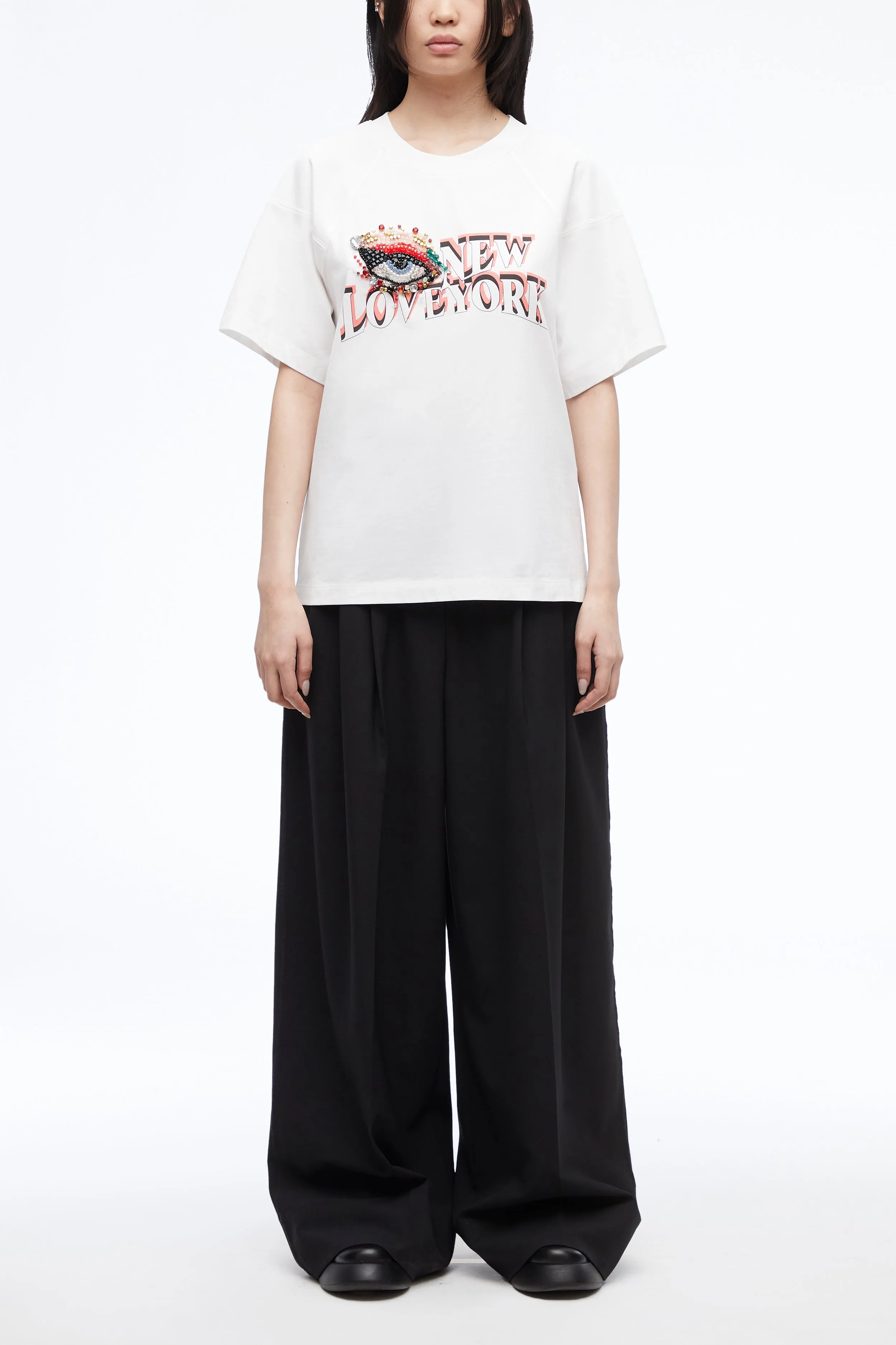 Eye Love NY Embellished Oversized Tee