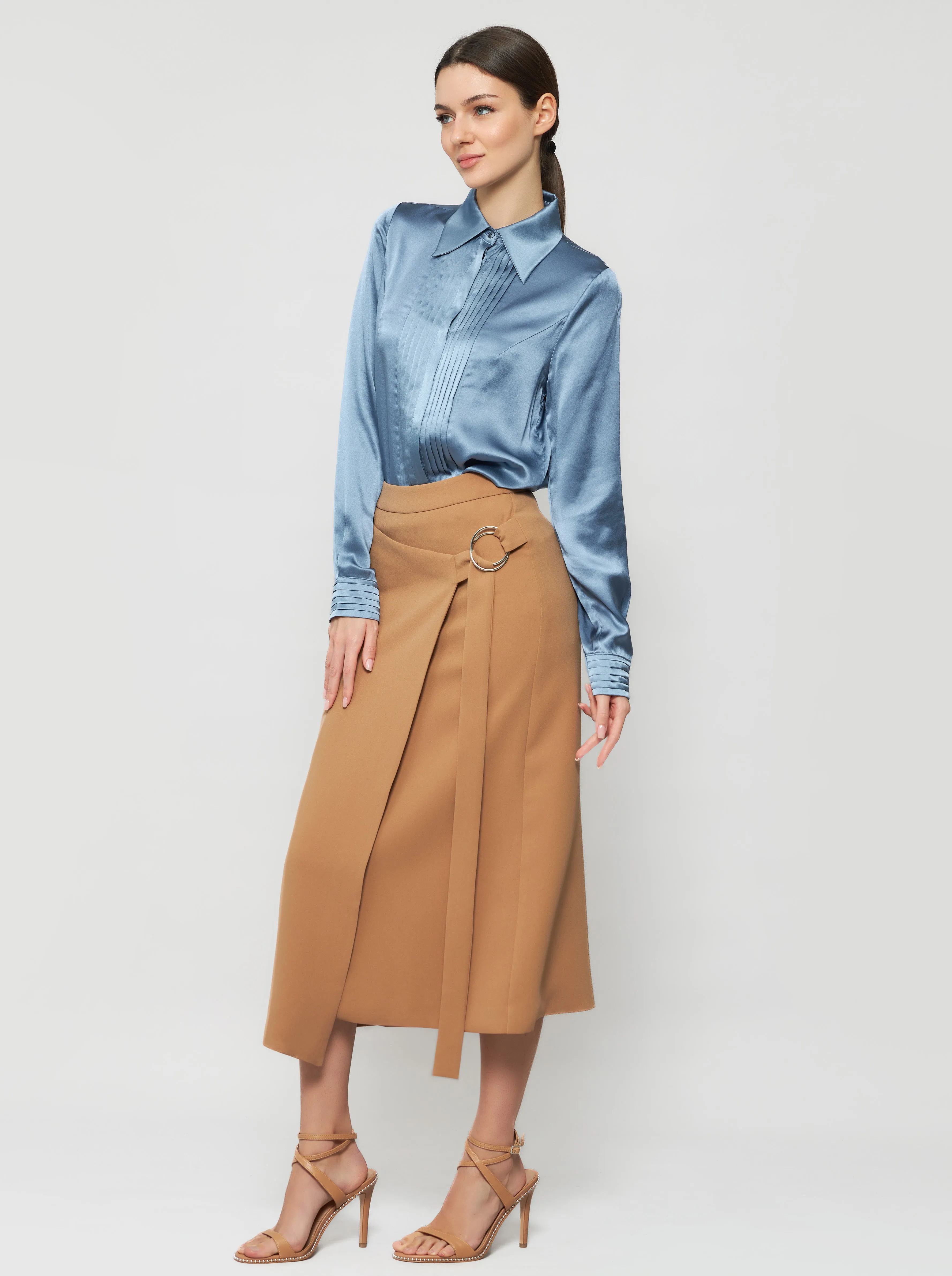 Gina Crepe Wrap Skirt