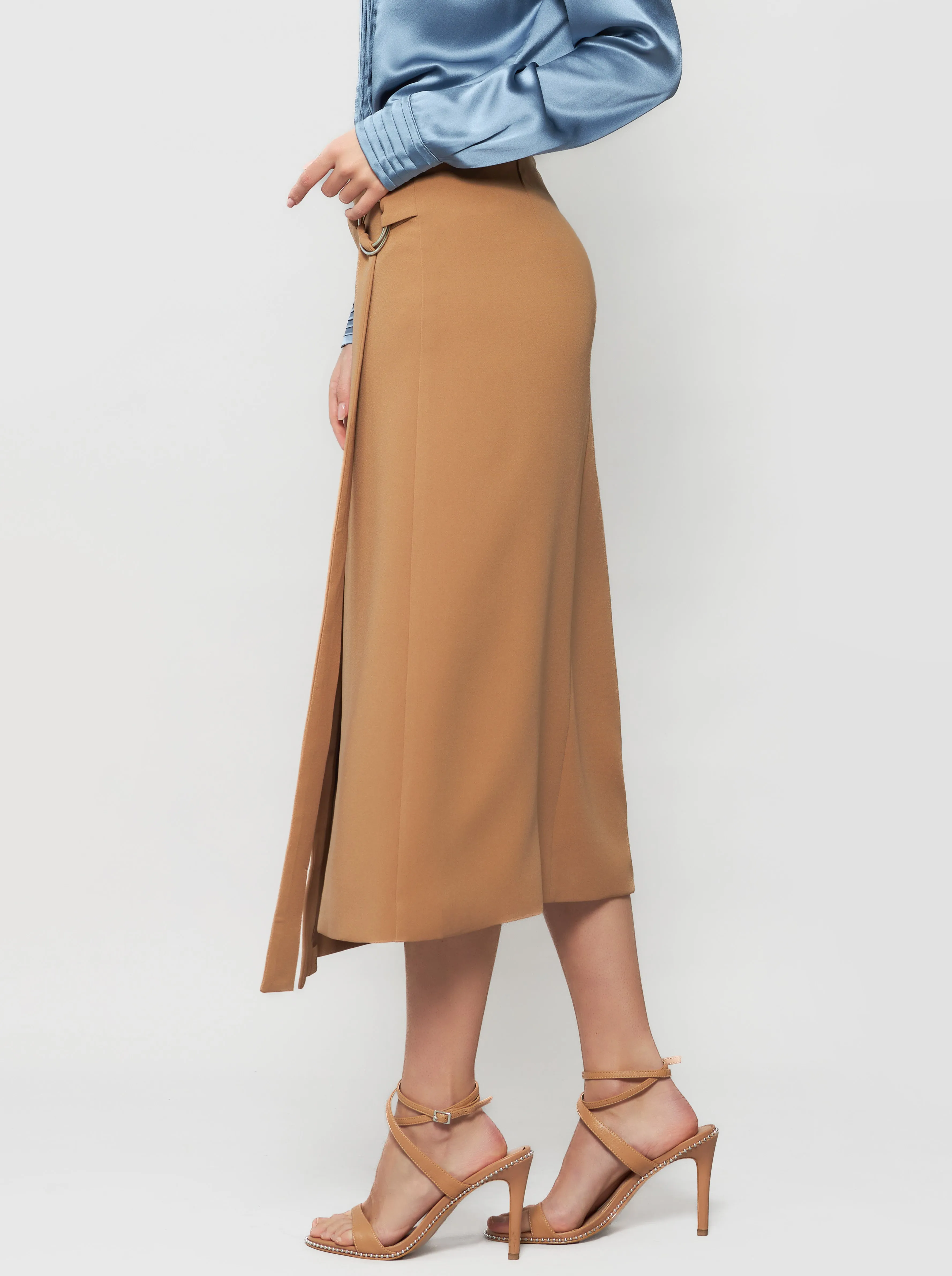 Gina Crepe Wrap Skirt