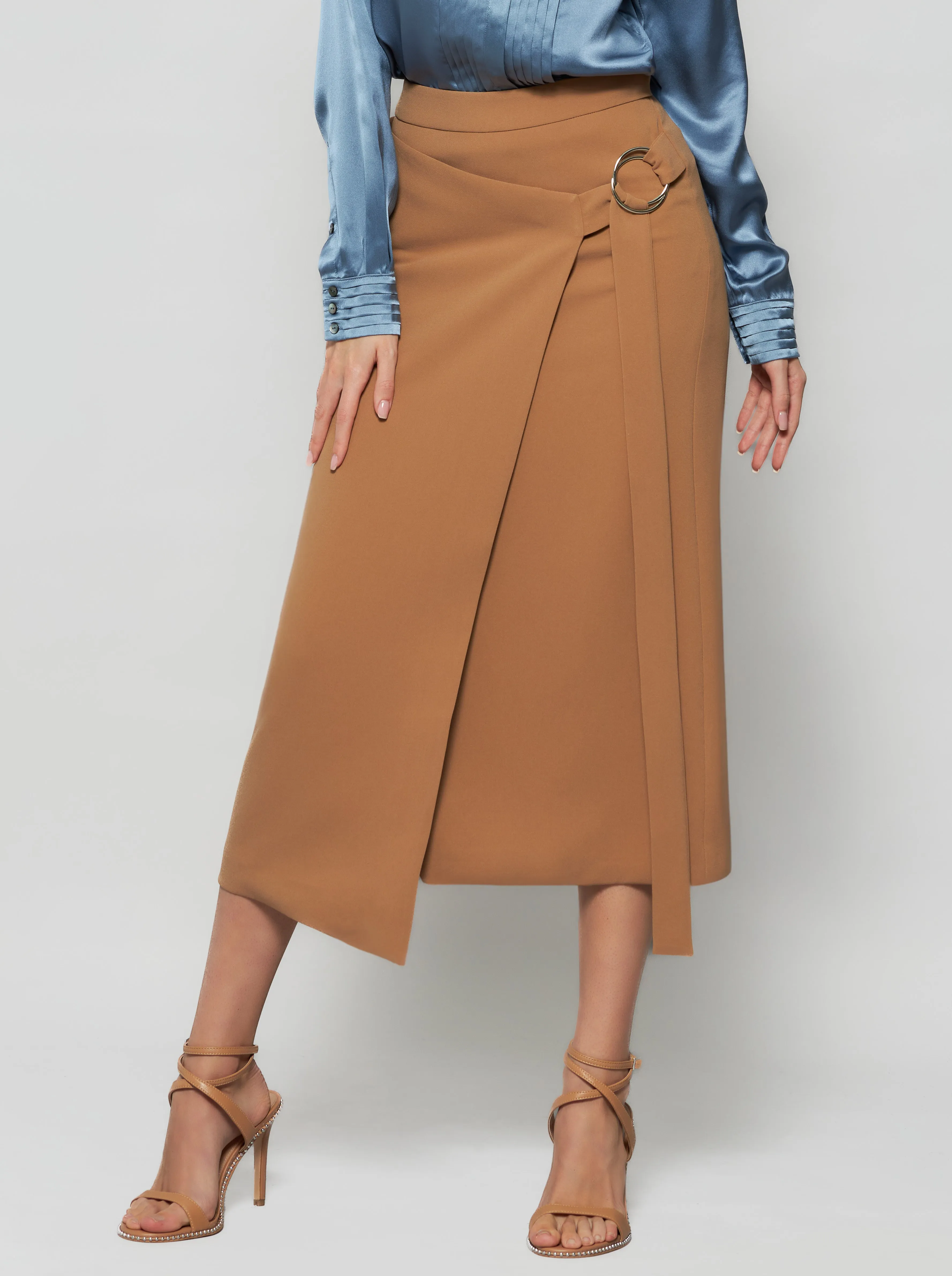 Gina Crepe Wrap Skirt