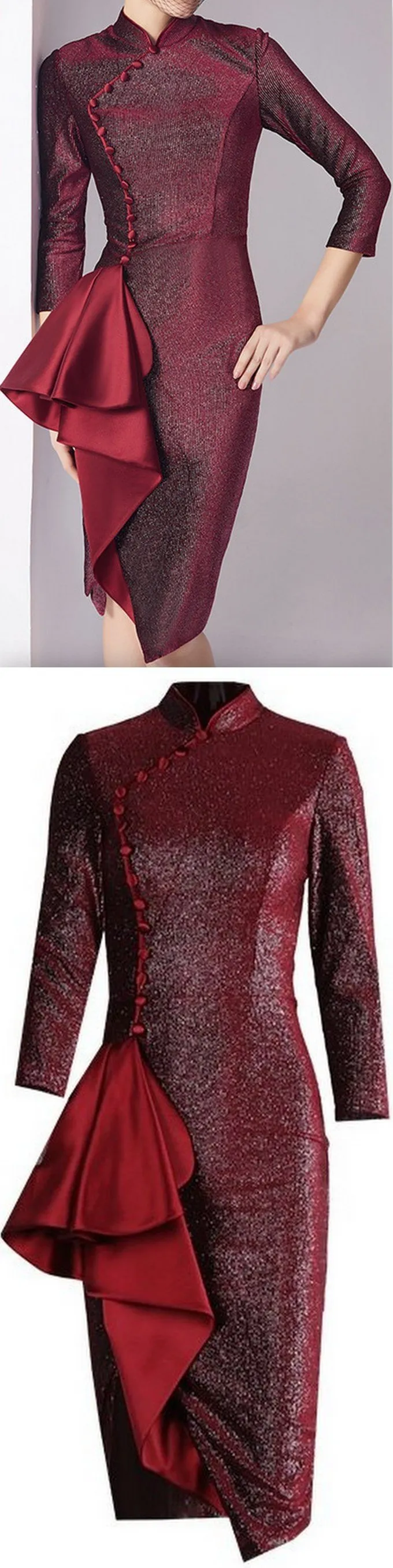 Glitter Cheongsam Dress