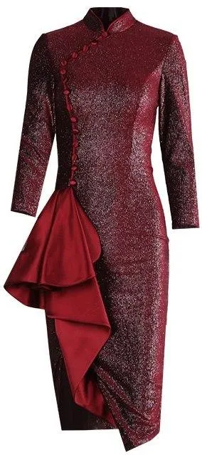 Glitter Cheongsam Dress