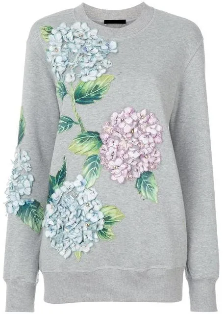 Hydrangea Appliqu̩ Sweatshirt