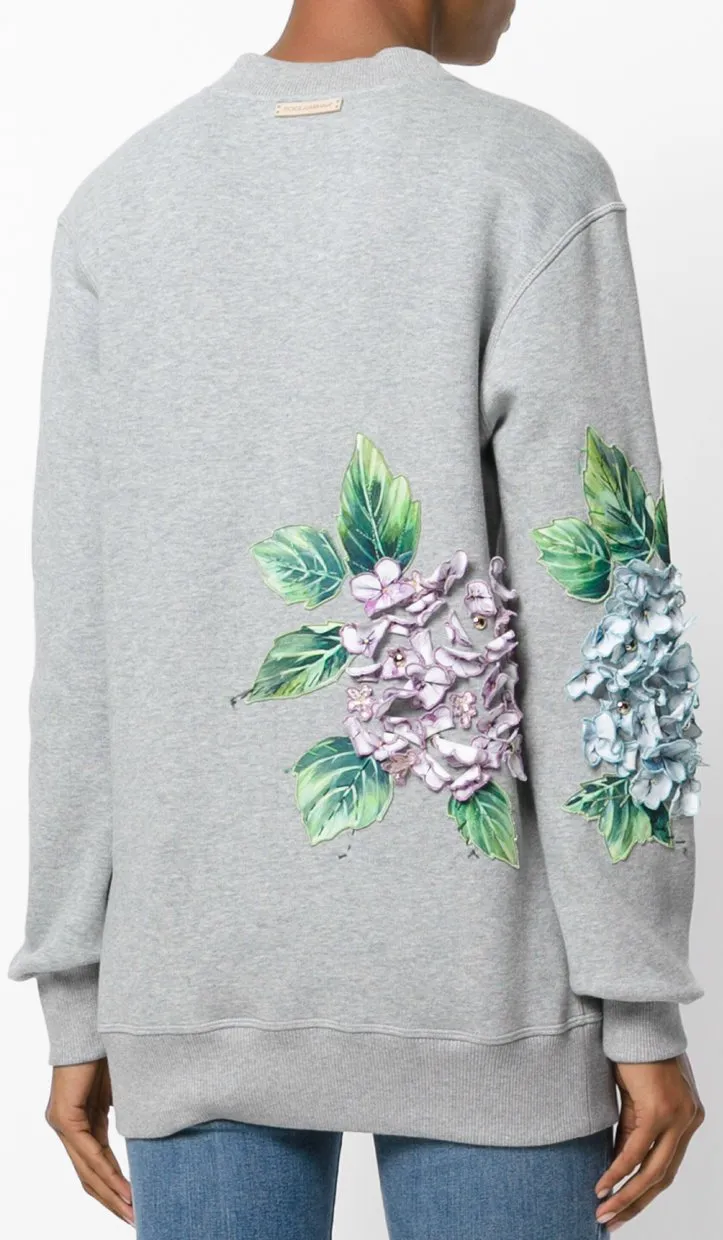 Hydrangea Appliqu̩ Sweatshirt