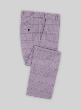 Italian Murano Esar Lavender Wool Linen Silk Pants