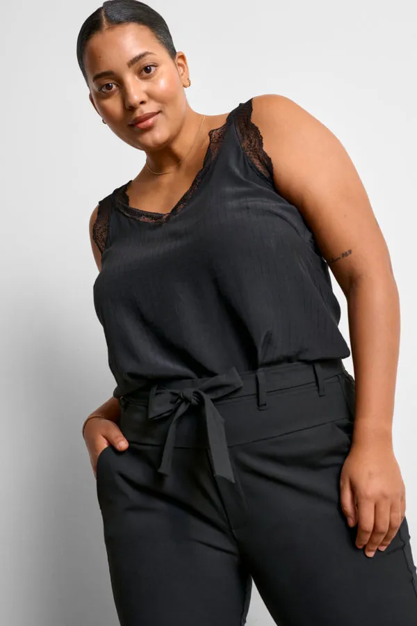 Kaffe Curve Jakobine Vest Top in Black