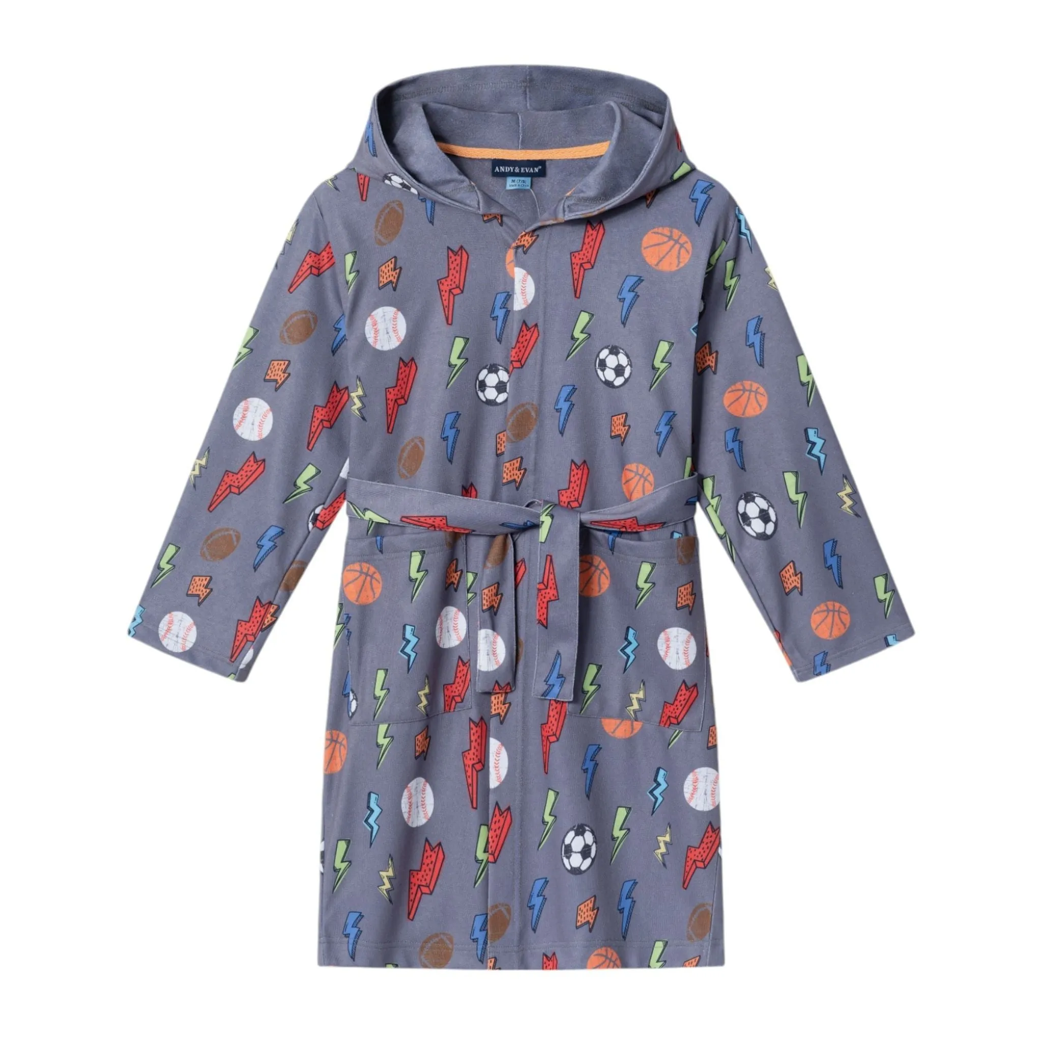 Kids (3-12) Lounging Robe | Sports & Lightning Bolts