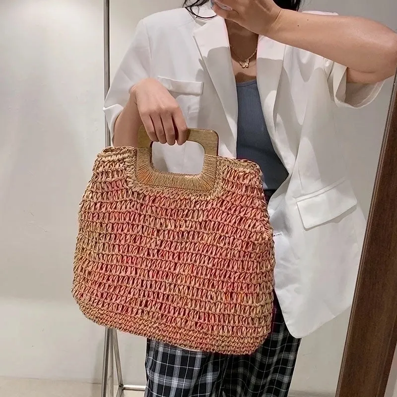 Large Straw Straw Bag Shoulder Bags