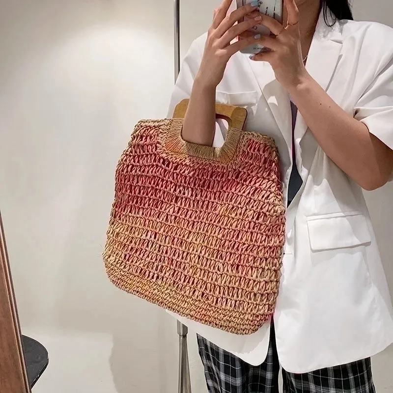 Large Straw Straw Bag Shoulder Bags