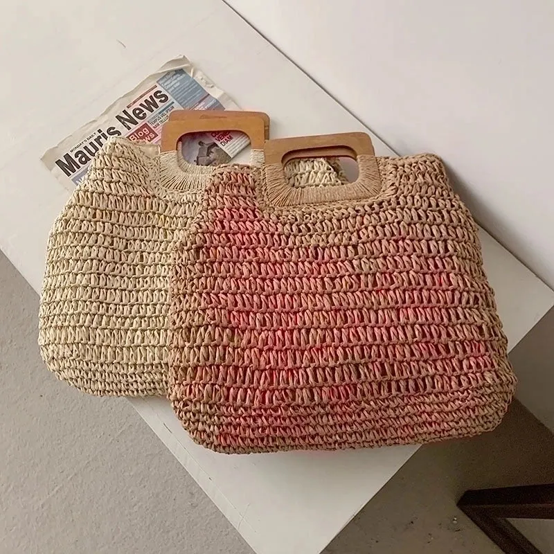 Large Straw Straw Bag Shoulder Bags