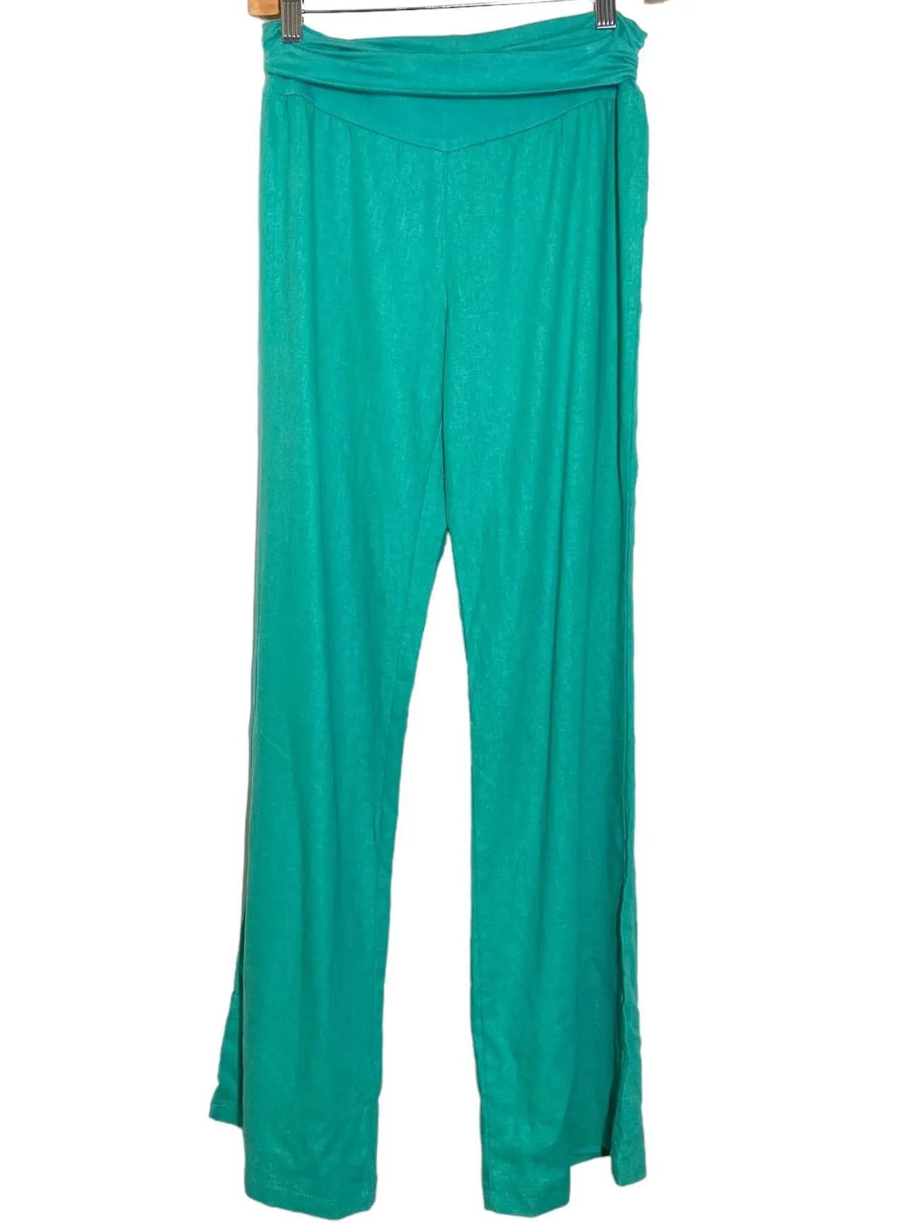 Light Summer Aqua Linen Pant