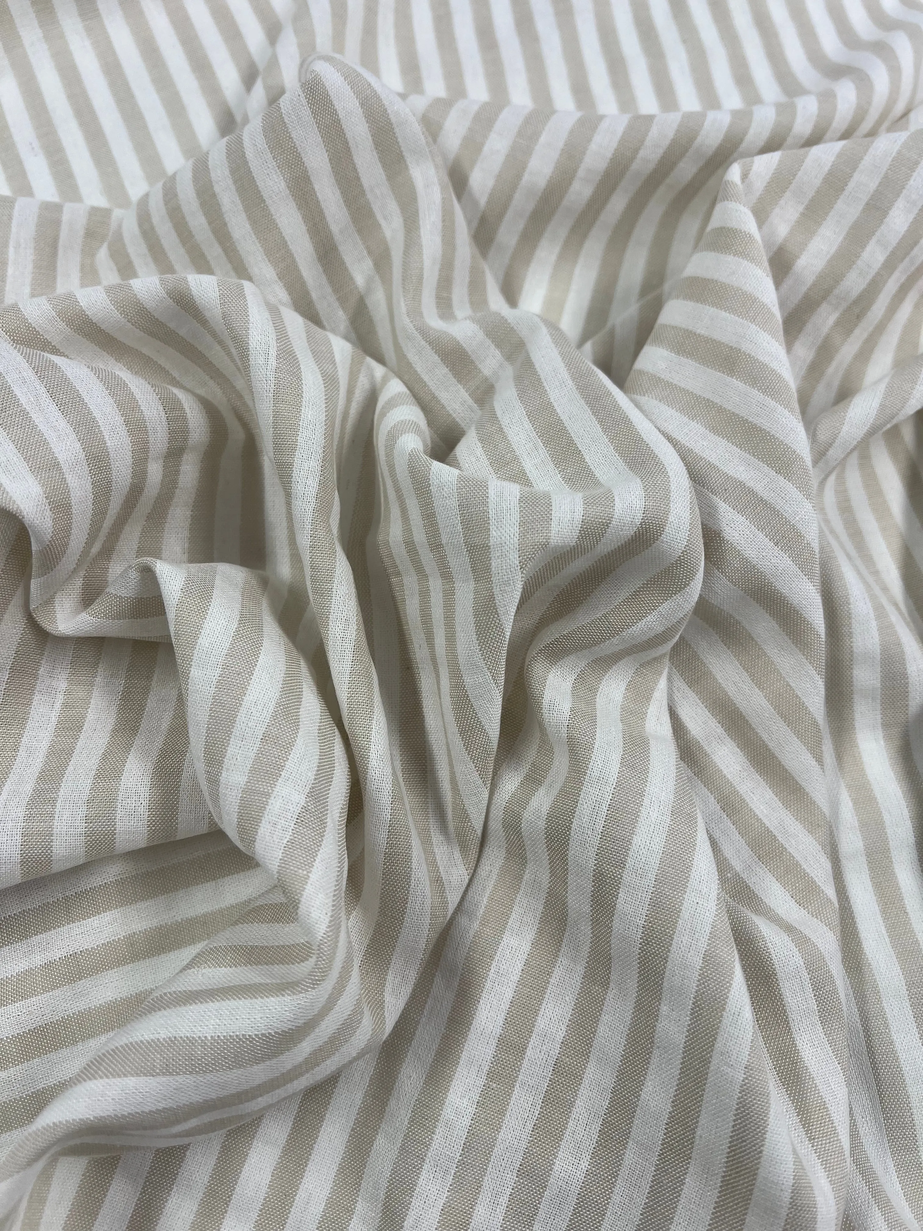 Linen Cotton - Arctic Wolf Stripe - 145cm