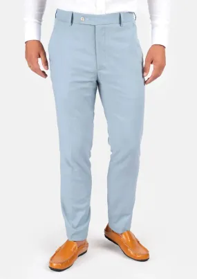 Maya Blue Linen Blend Pants