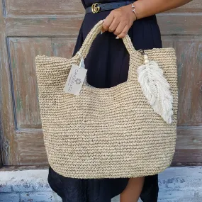 Natural Woven Straw Grass Bag