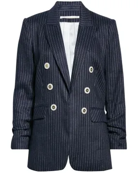 Navy and White Pinstripe Beacon Dickey Jacket