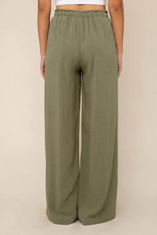 No Less Than Linen Pants - Sage