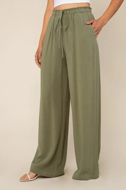 No Less Than Linen Pants - Sage