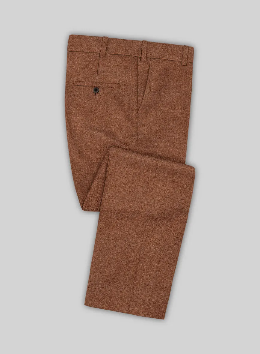 Noble Rust Wool Silk Linen Pants