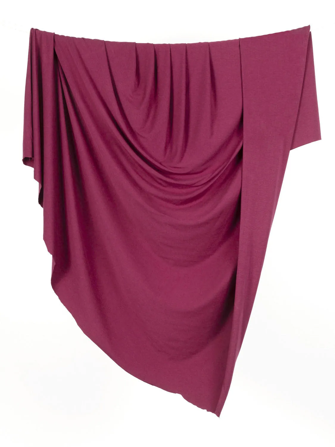 Organic Cotton   Tencel Stretch Knit Jersey - Raspberry