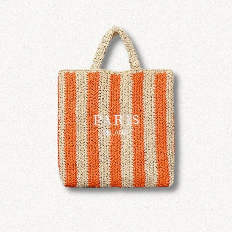 Paris Straw Beach Bag