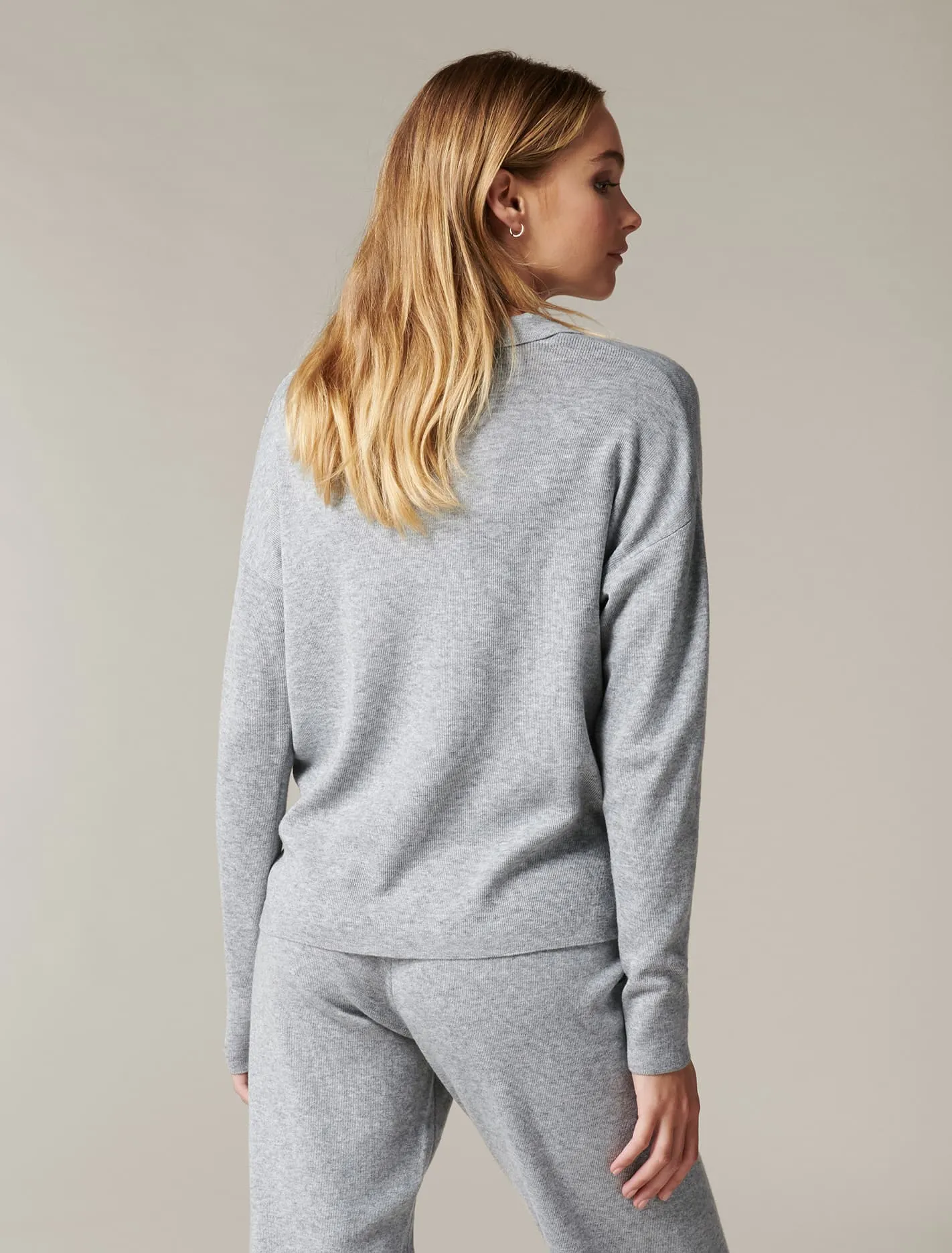 Phoebe Loungewear Polo Knit Jumper