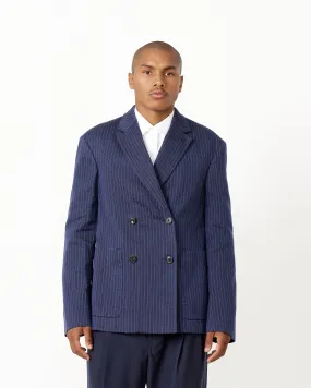 Pinstripe Double-Breasted Jacket