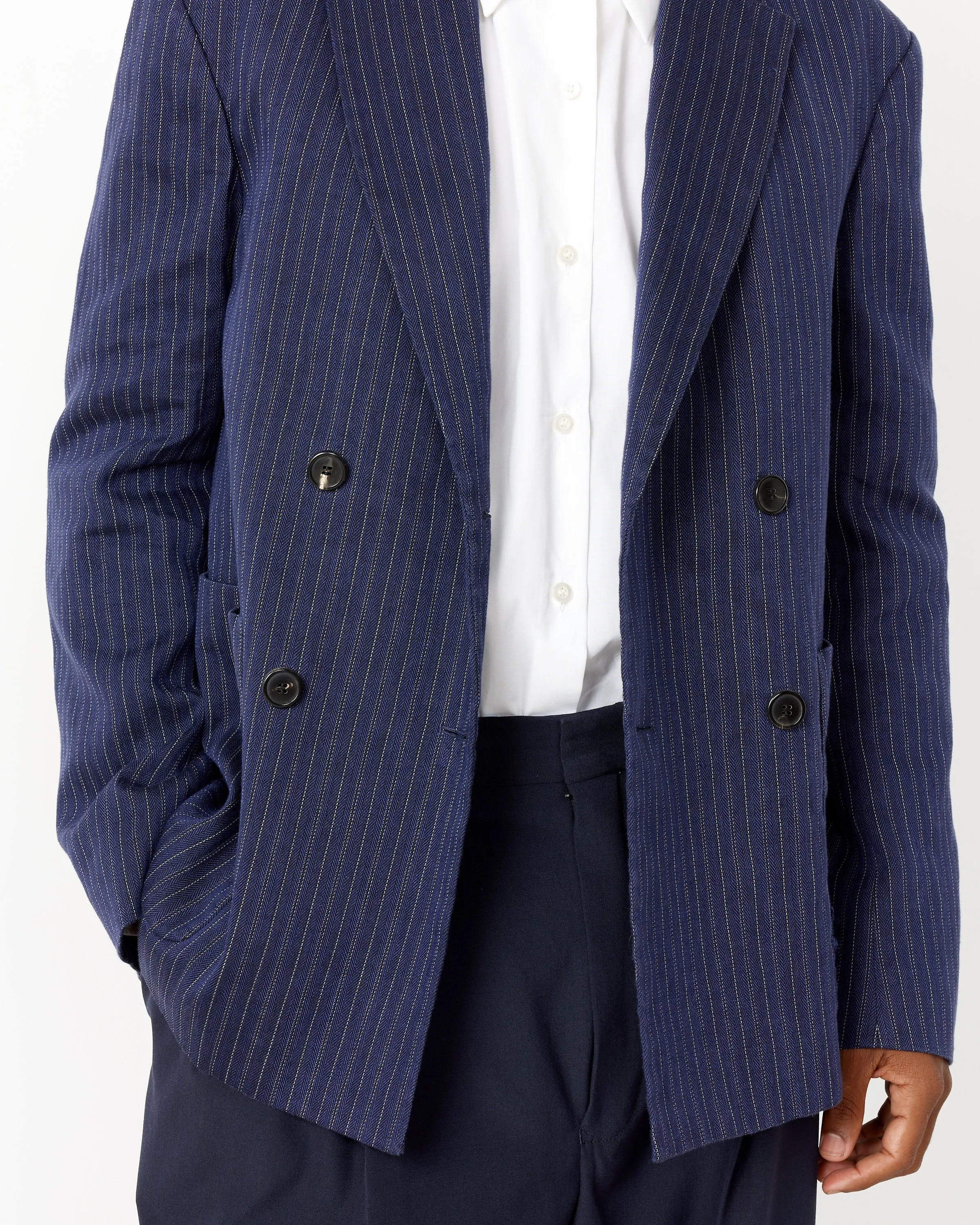 Pinstripe Double-Breasted Jacket